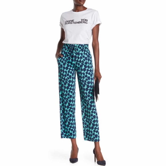 Diane von Furstenberg Lulu Print Pants Size Small - Picture 2 of 6